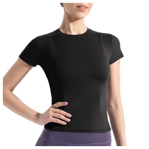 T-Shirt Anti UV Femme Manches Courtes Chemise de Plage Protection UV Tee Shirt de Sport UPF 50+ Course Léger Respirant Fonctionnel Séchage Rapide Pullover de Randonnée Surf Natation Course Pas Cher