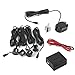 Kit de radar de recul, Capteurs de stationnement de voiture Qiilu, Kit d'aide à l'inversion de radar de recul de capteur de stationnement de voiture ABS avec alarme sonore