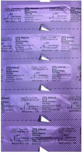 Precision Xtra Blood Ketone Test Strips Unboxed Sealed 50 Test Strips Exp: 10/2018+