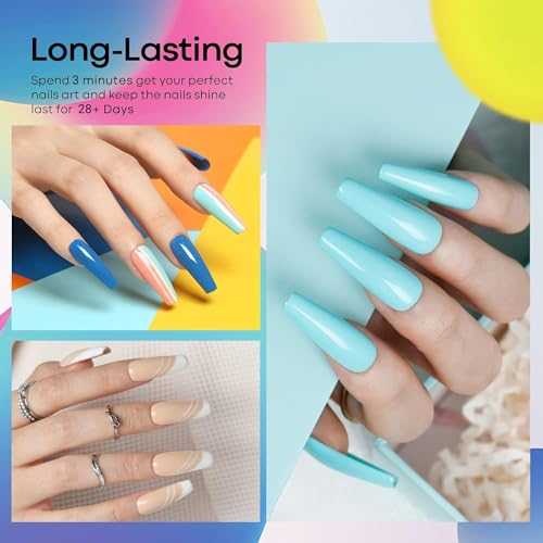 Image of DUDUSTRONG Bolt Bee Gel Glossy Finish Nail Polish Kit Gel Nail Polish Set- 6 Summer Vibrant Colors Gel Polish For Women Diy Salon (A1-Pop Bellwether Of Coloring (19+33+13+20+02+04)), 90 Ml