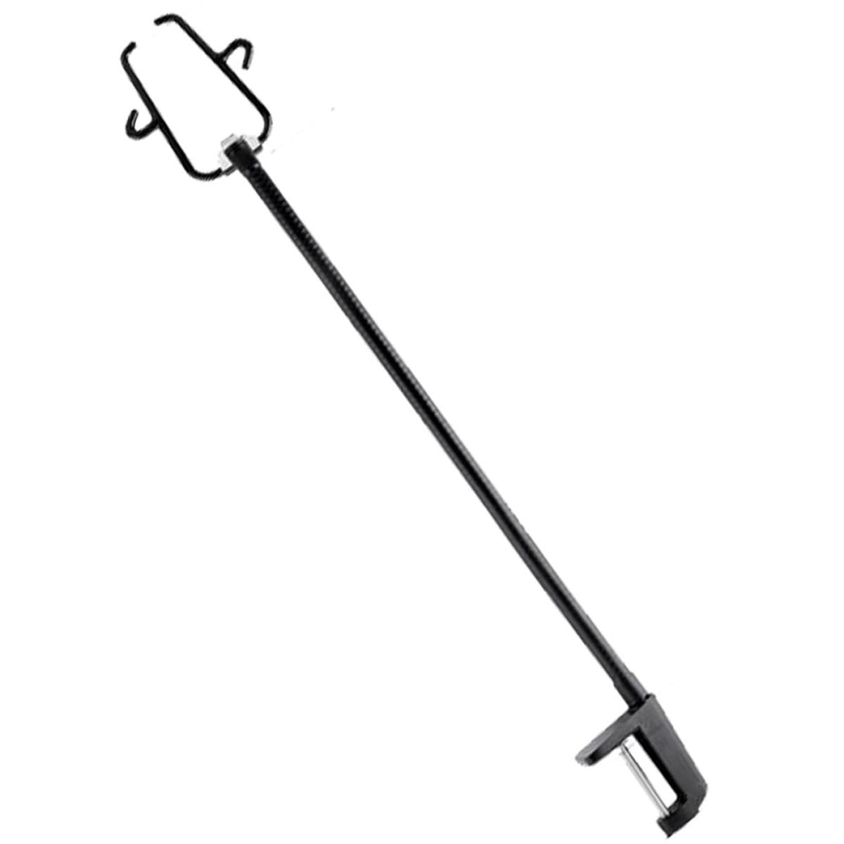 Soporte para Secador de Pelo de Encimera Negro de Acero Inoxidable Diseño Resistente y Ahorro de Espacio para Escritorio en Aseo de Mascotas