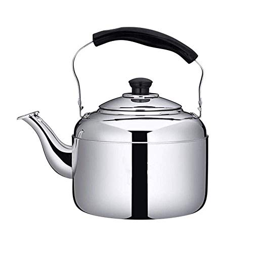 5Lmodern Whistling Herdkessel, 304 Edelstahl Teekanne, große Kapazität, Verbrühschutz, Induktionskochfelder, Gasherd, für Zuhause, Büro, Outdoor