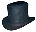 Sharpshooter Rocker Leather Top Hat Black