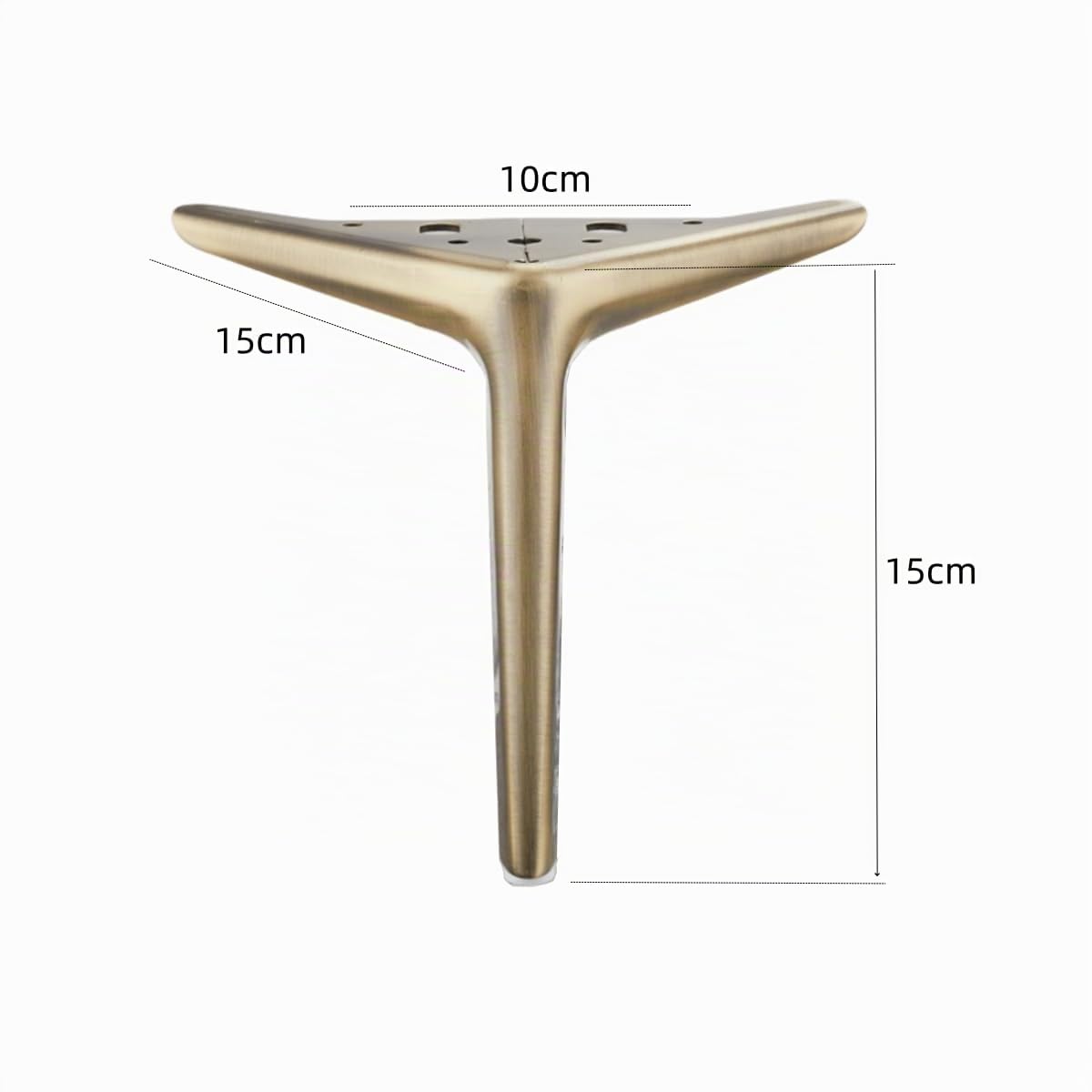 ETOPARS Sostituzione dei piedi del triangolo del metallo delle gambe della mobilia per Cabinet Dresser Sofa Chair Workbench,Pack di 2(Bronzo,15cm)