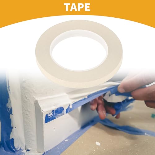 Image of 1 Pc Painters Tape Masking Master Tape Easy Removal White 5000x1.2x0.01cm / 54.68 Yards x 0.47 Inches x 140um