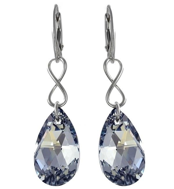 Boucles d'oreilles argent sterling 925 Comet Infinity anti-allergie