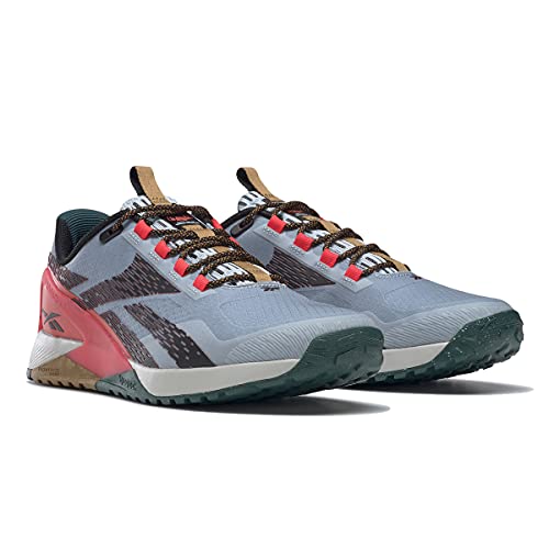 Reebok Men's Nano X1 TR Adventure Cross Trainer, Gable Grey/Black/Neon Cherry, 10