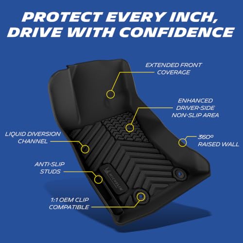 Image of Michelin Vehicle Mats for 2018-2023 Subaru Crosstrek /2017-2023 Impreza | Not Fit Hybrid Models, All-Weather TPE Floor Mats, Liner for Base /Limited /Premium /Sport 1st & 2nd Row, 3PCS, Premier
