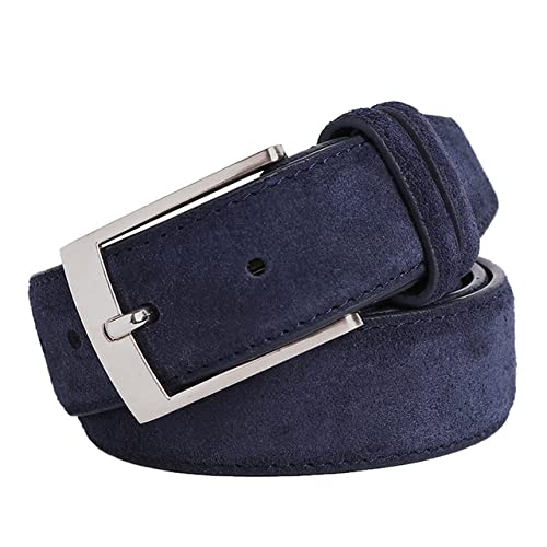 Ceinture en cuir hommes finissez-en avec les ceintures fragiles en bleu 115cm