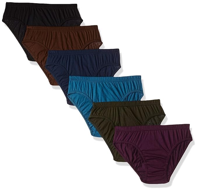 Womens Briefs in Assorted Colours, 100% Cotton, Pack of 6-image-38