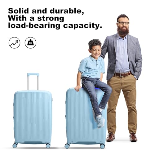 Image of Nazhura Luggage Set, 3-Piece Hardside Suitcase Set, 20-inch Carry On, 24-inch, 28-inch Luggage