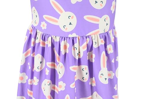 Image of Unique Baby Girls' Short Sleeve Everyday Printed Dresses for Kid and Toddler, Sizes 2T-12Y