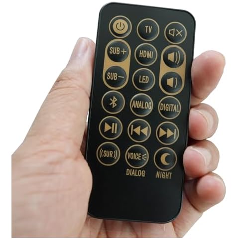 Remote Control Compatible for Klipsch Soundbar RSB-3 RSB3 R4B R-4B 1062590 RSB6 RSB-6 RSB8 RSB-8 Sound Bar Cover