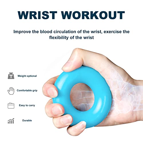 Vingerpolsversterkerset, 3 handgreepversterkers en 2 vingerweerstandsbanden voor trainingsstressverlichting… - Image 4