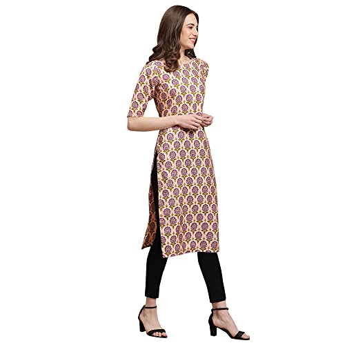 Image of Pinkmint Women's Crepe Digital Print Straight Kurta