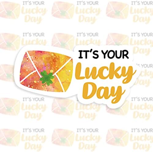 200 PCS It’s Your Lucky Day Patrick's Day Sticker,Shamrock Lucky Clover Envelopes Stickers for Handmade Goods/Bags Business Packages ,Patrick's Day Theme Small Shop Business Stickers for Envelopes Seals-Rainbow