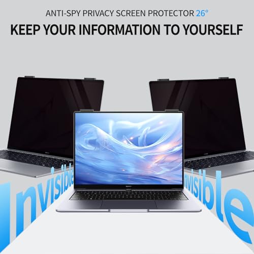 Image of Laptop Privacy Screen 13.3 inch, 9H Hanging Privacy Screen for Laptop for 16:9, Acrylic HD Eye Protection Anti Glare Blue Light Laptop Screen Privacy Filter