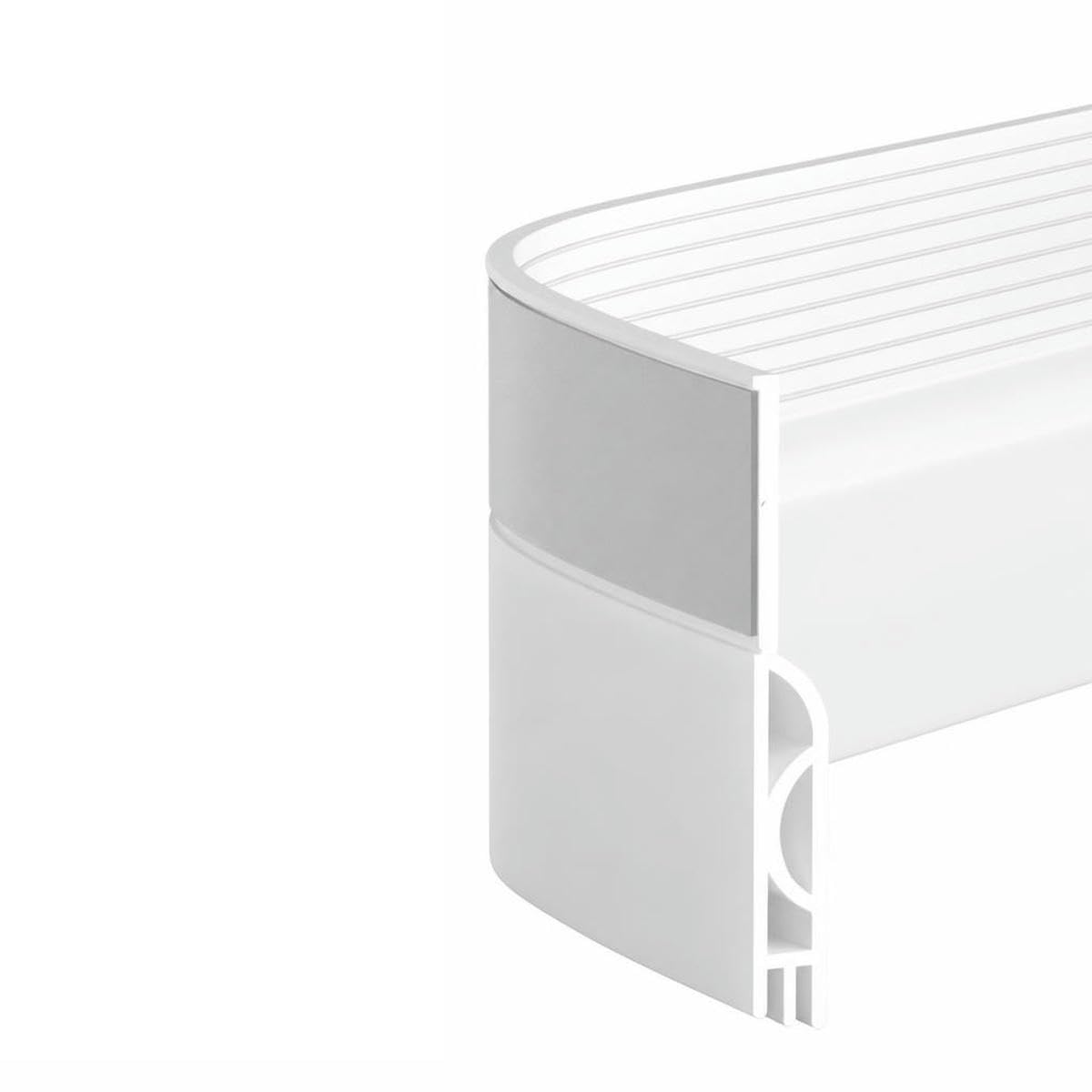 1/2M Door Draft Stopper Door Sweep for Bottom of Door Weather Stripping Door Bottom Seal Blocker Air Noise Under Door Gap Filler-2m-White