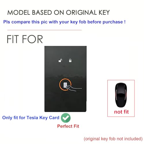 Étui de protection en cuir noir compatible avec clé télécommande de Tesla Model 3 et Model Y - 3