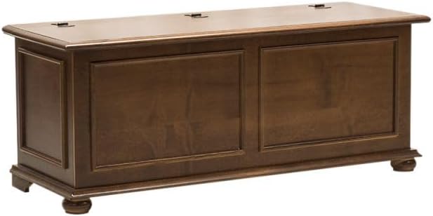 Cassapanca in legno arte povera noce scuro