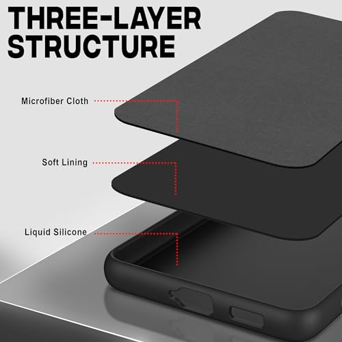 Image of Hupshy Liquid Silicone Back Cover Case for OnePlus Nord CE 6 Lite 5G | Soft Micro-Fibre Lining Inside | Camera Protection Bump | Shockproof Back Cover Case for OnePlus Nord CE 6 Lite 5G Black