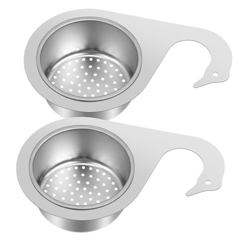 Colador de acero inoxidable grande para fregadero de cocina