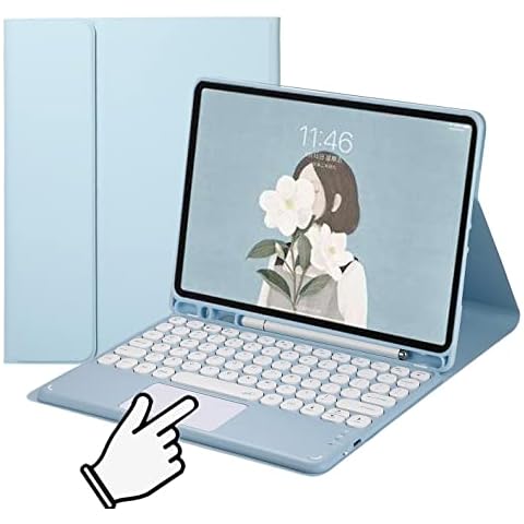 Keyboard Case for Galaxy Tab A9+ A9Plus 11 inch 2023 SM-X210/X215/X216, with Touchpad Magnetic Detachable Bluetooth Keyboard with S Pen Holder Slim Folio Case Kickstand(Blue) Cover