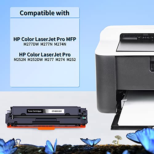 LOSMANN 201X Toner Cartridges Replacement for HP CF400X 201A CF400A for HP Color LaserJet Pro M252dn M252dw M252n M270 Series M274dn M274n MFP M270 Series MFP M277c6 MFP M277dw MFP M277n (1 Black) - Image 2