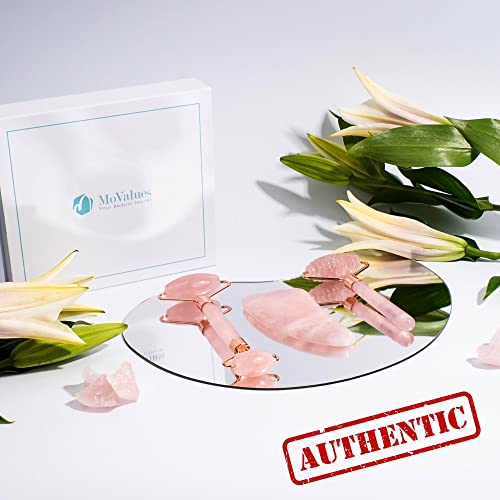 4-In-1 Jade Roller And Gua Sha Set. Rose Quartz Roller With Eye Massager, Jade Gua Sha, Ridged Roller Massager. Jade Roller For Face Real Jade 100% Jade Stone Roller. Facial Massager Ice Roller #TOP7