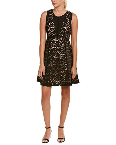 Preisvergleich Produktbild Adelyn Rae Damen Loretta Fit und Flare, Schwarz / Nude, Klein