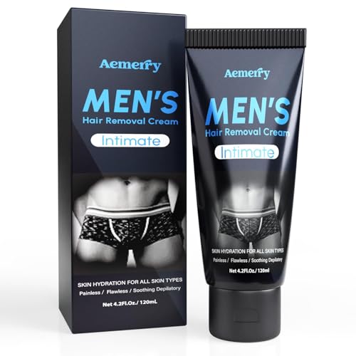 Intimate Hair Removal Cream for Men: Effective Painless Flawless Depilatory Cream for arms legs chest and Pubic Area - Suitable for All Skin Types