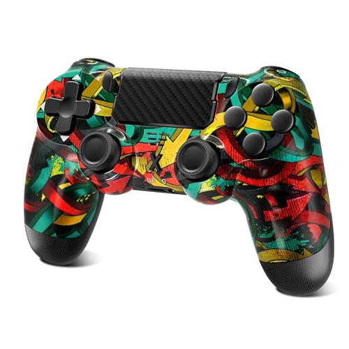 Glitfix Wireless Controller für PS-4,Game Controller Kompatibel mit PS-4/Slim/Pro,Bluetooth Gamepad Joystick,1000-mAh-Akku, 3,5-mm-Audiobuchse und Turbo-Funktion Glitfix Wireless Controller für PS-4,Game Controller Kompatibel mit PS-4/Slim/Pro,Bluetooth Gamepad Joystick,1000-mAh-Akku, 3,5-mm-Audiobuchse und Turbo-Funktion