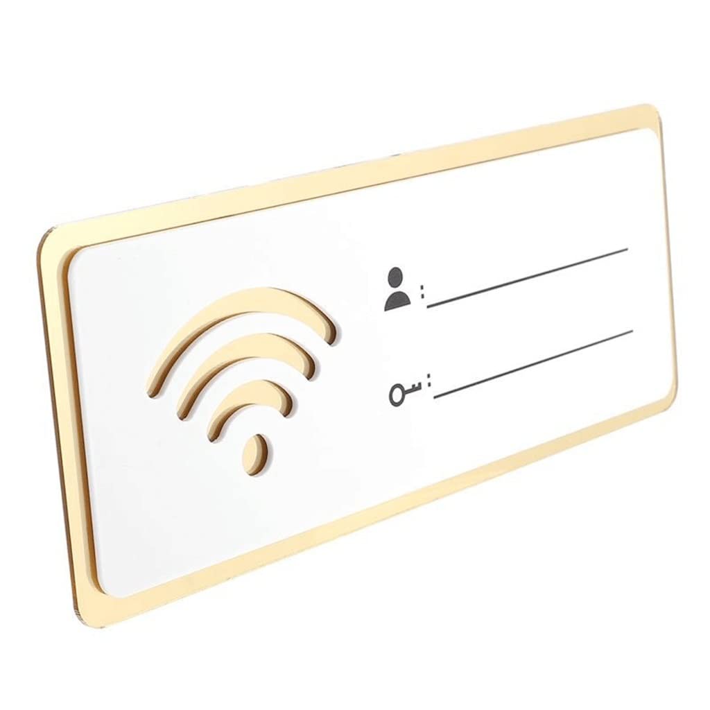 Tabliczka z hasłem do sieci Wi-Fi, Wifi Sign Password Wall Hotel Plaque Board Guest Acrylic Wireless(20X8CM)