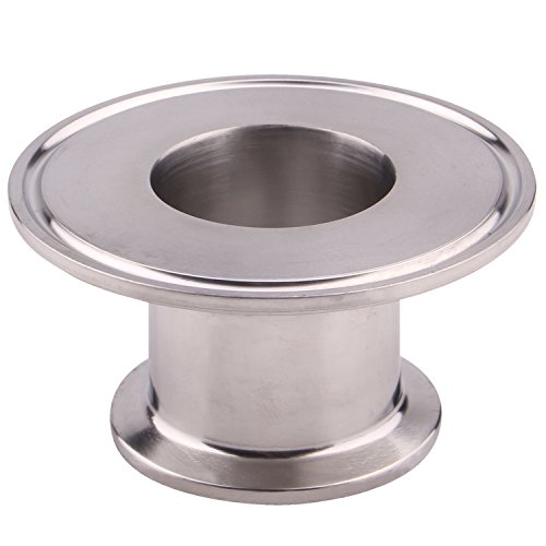 DERNORD Sanitary Concentric Reducer Tri Clamp Clover Stainless Steel 304 Sanitary Fitting End Cap Reducer (Tri Clamp Size: 2.5 inch x 1.5 inch)