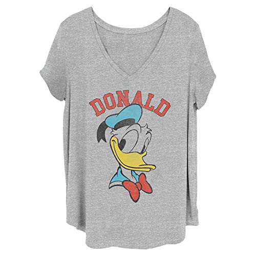 T-shirt Mickey Donald manches courtes t-shirt Disney femme 1X gris