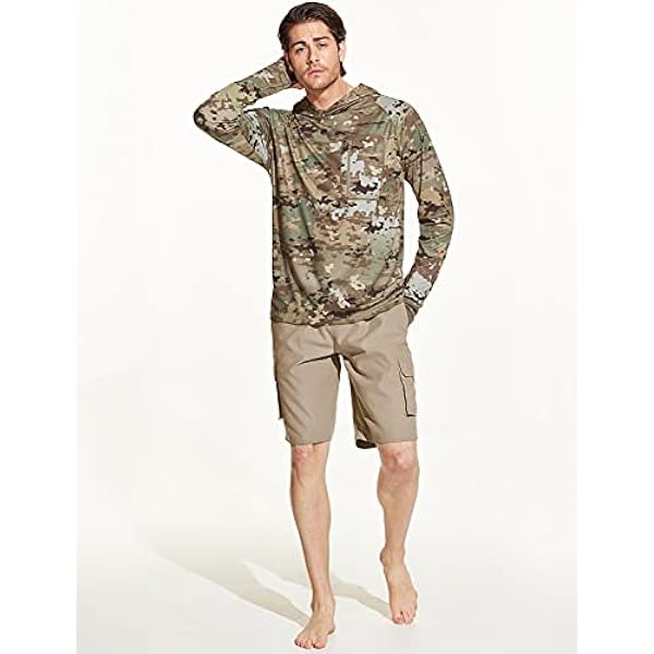 TSLA Traje de baño de Manga Corta con protección UV UPF 50 de Secado rápido para Hombres