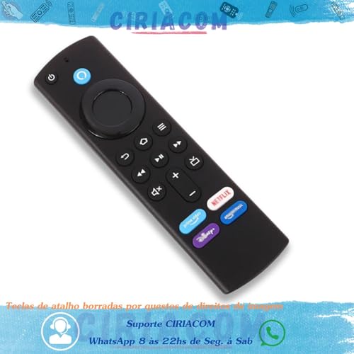 Controle Remoto Ciriacom Compatível com Stick Fire Tv- Com Comando de Voz e teclas de atalho Substit