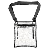 Adfaga Bolso Transparente de Viaje Transparente de PVC Impermeable con Correa Ajustable para conciertos Gym Gym Airport Security Gran Capacidad Organizador (Negro)