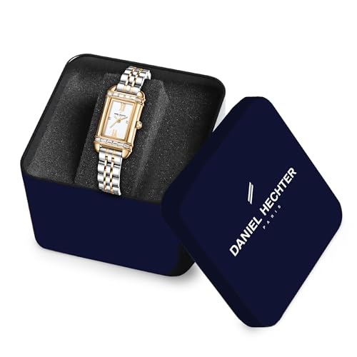 Image of Daniel Hechter Paris Louvre Collection Square Dial Watch for Women with Roman Indices and Stainless Steel Strap-DHW2006