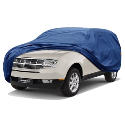 Image of Kaugung Heavy Duty SUV Cover Custom Fit for Lincoln MKX (2006-2019),SUV Car Cover Waterproof All Weather with Anti-Theft Lock,Sun, Rain, Dust & Snow Protection.(USA Warehouse,Within 3-7 Days)
