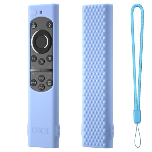 Image of OBOE Silicone TV Remote Cover for Samsung Remote BN59-01311, Glow in Dark Blue