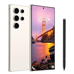 I24 Ultra Unlocked Phone,Built in Pen The Phone,Smartphone Battery 6800mAh 6.8″ HD Screen,Android 14 16+512GB with 128GB Memory Card Cell Phone,5G/Face ID/Fingerprint Lock/GPS (White, 16+512GB)