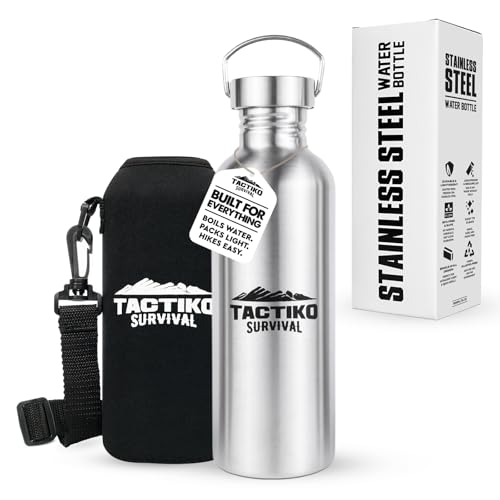 Tactiko Survival 34 oz/1000 ml Stainless Steel Wide...