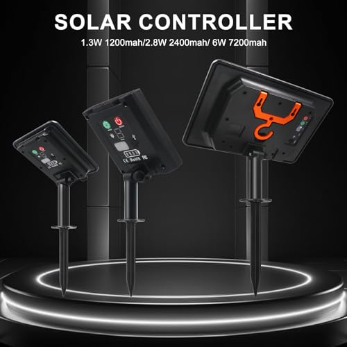 Tira LED solar COB 24V 6.56FT Luz blanca cálida KISUFU miniatura 6