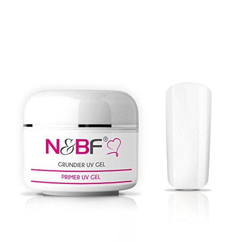 N&BF UV Grundiergel mittelviskos 15ml | Haftgel Transparent | Made in Germany | Basegel zur Grundierung des Naturnagels…