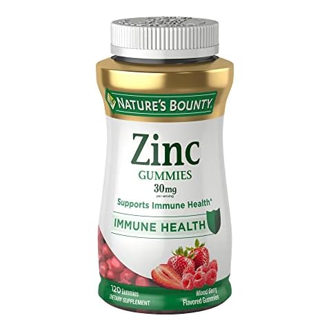 Nature’s Bounty Zinc Gummies, Mixed Berry, 120 Count Cover