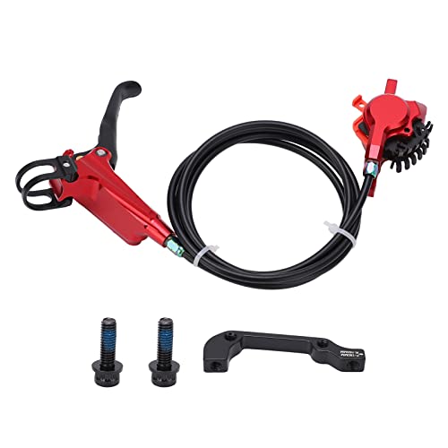 ANKROYU Meijun MTBバイクリアオイル油圧ディスクブレーキキャリパー160mmローター高性能敏感なブレーキアルミニウム合金マウンテンバイクロード自転車用耐久性 (赤)