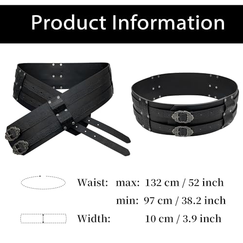 Ceinture large Renaissance style Viking pour accessoiriser vos déguisements