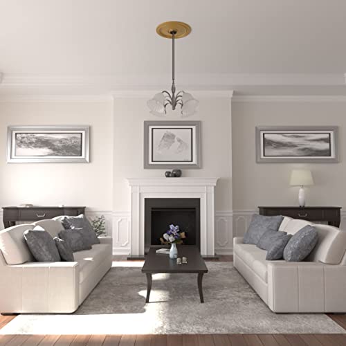 Image of Ekena Millwork CM24DIIGS Diane Ceiling Medallion, 24 inchOD x 3 5 /8 inchID x 1 1 /4 inchP (Fits Canopies up to 6 1 /4 inch), Hand-Painted Iridescent Gold