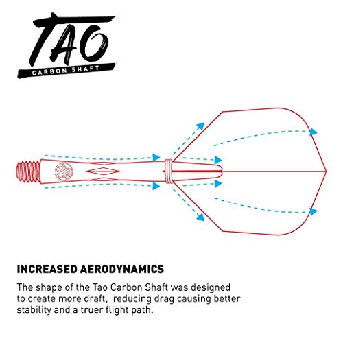 Shot! Darts Tao Carbon Dart Shaft Stem And Ring System-35Mm Length-Pack Of 3 Dart Stems #TOP1